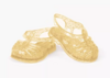 Minikane poppensandalen goud glitter voor Gordi pop 34cm