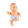Babypop jongen 21cm vinyl blank met blauwe ogen - Paola Reina Aldo