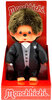 Monchhichi bruidegom knuffel in smoking met rode strik 20 cm