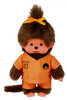 Monchhichi knuffel meisje in Holland voetbaltenue oranje 20cm