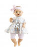 Paola Reina babypop Sonia 36cm met geblokte jurk en speen
