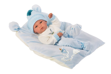 Llorens Blanke Pop jongen Bimbo met kussen - 35 cm