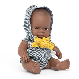 MINILAND BABYPOP AFRIKAANSE JONGEN GEKLEED 21CM