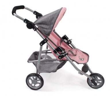 Bayer Chic Poppenbuggy Jogging Lola (Lichtgrijs/Roze)