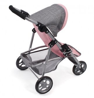 Bayer Chic Poppenbuggy Jogging Lola (Lichtgrijs/Roze)