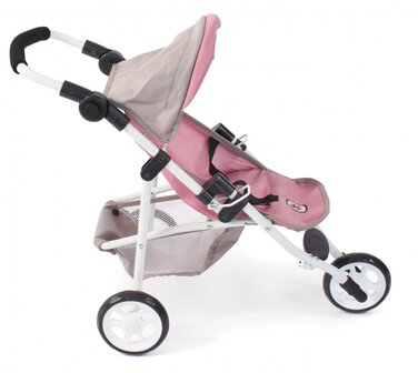 Bayer Chic Poppenbuggy jogging Lola (roze/taupe/beer)