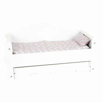 Small Foot - Houten Poppenbed met Lade en Beddengoed, 4dlg.