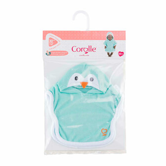 Corolle Badcape voor Babypop - Pinguin, 30cm