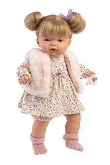Llorens Pop Joelle Llorona Met bont vest 38cm Uitlopend
