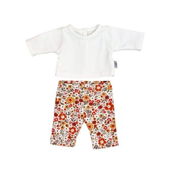 Kledingset Poppy caramel flowers