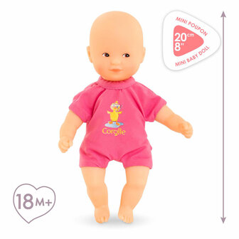 Corolle Mini Bad Babypop - Roze, 20cm