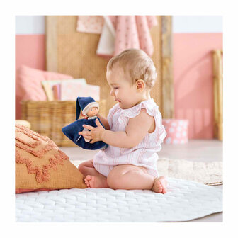 Corolle Tidoudou - Marineblauw Knuffeldoek, 17cm