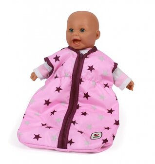 Bayer Chic Poppenslaapzak (Lichtroze/Aubergine/Ster)