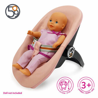 3-in-1 Poppenautostoel - Roze