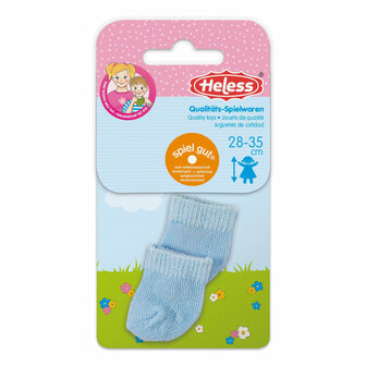 Poppensokken Blauw, 28-35 cm