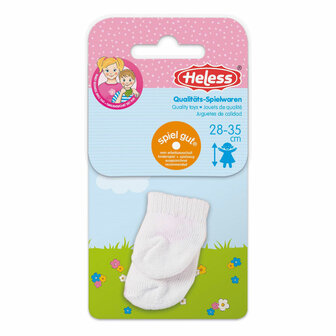 Poppensokken Wit, 28-35 cm