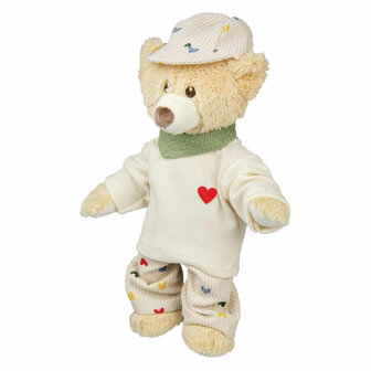 Poppenmuts Hartjesconfetti, 35-45 cm