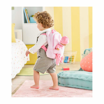 Corolle Roze Pluche Poppen Draagrugzak, 30cm