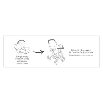 Smoby Maxi-Cosi Poppenwagen Sage voor 2 Poppen