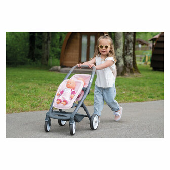 Smoby Maxi-Cosi Poppenwagen voor 2 Poppen