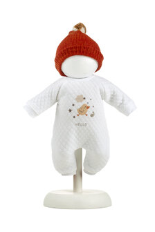 Kledingset Llorens 32cm wit pakje + rode muts