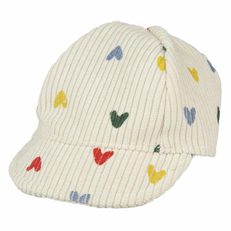 Poppenmuts Hartjesconfetti, 35-45 cm