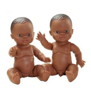 Babypop 34cm Paola Reina Gordi jongen donker ongekleed