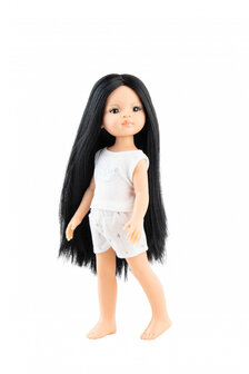 Paola Reina Amigas pop 32cm zwart haar pyjama - Paola