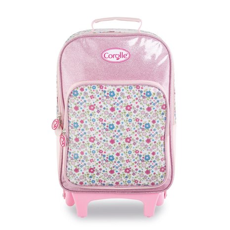 Corolle Trolley Rugzak Bloemen - Roze