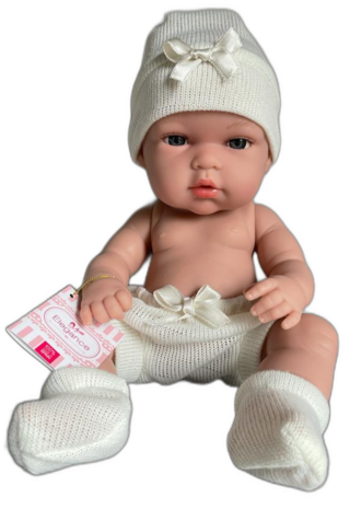 pop 26 cm Babypop, gekleed met muts - Levensechte poppen kopen? Poppenspecialist.nl