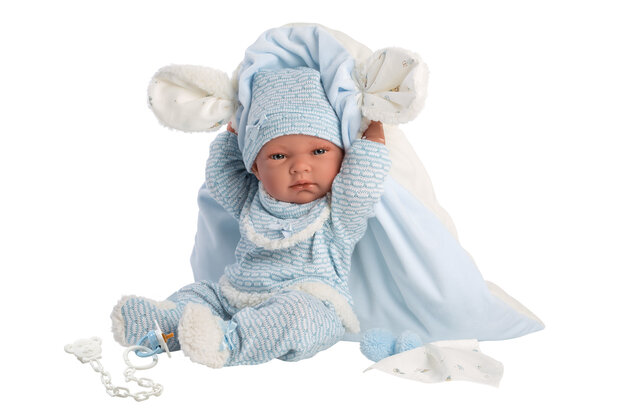 Llorens Blanke Pop Gekleed Nico Blauw 40Cm