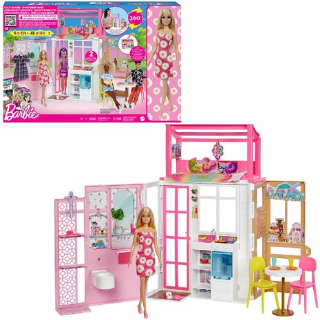 Barbie huis met pop