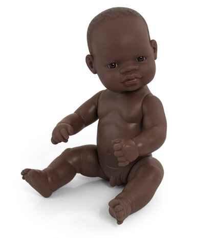 MINILAND BABYPOP BLOOT AFRIKAANSE JONGEN 32CM