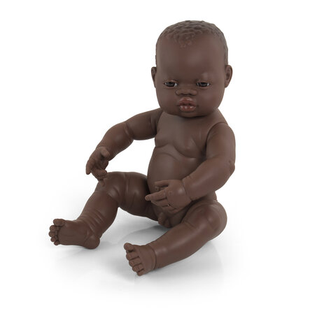 MINILAND BABYPOP BLOOT AFRIKAANSE JONGEN 40CM