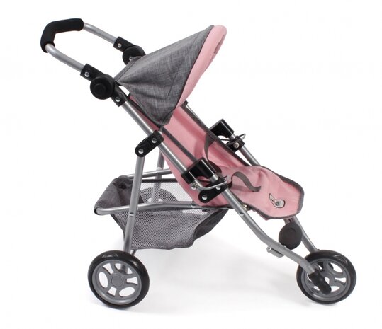 Bayer Chic Poppenbuggy Jogging Lola (Lichtgrijs/Roze)