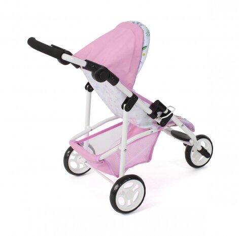 Bayer Chic Poppenbuggy jogging Lola (bloemen wit/roze)