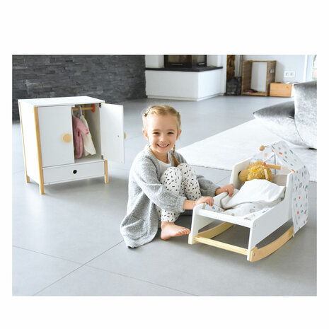 Small Foot - Houten Schommel Poppenbed Little Button