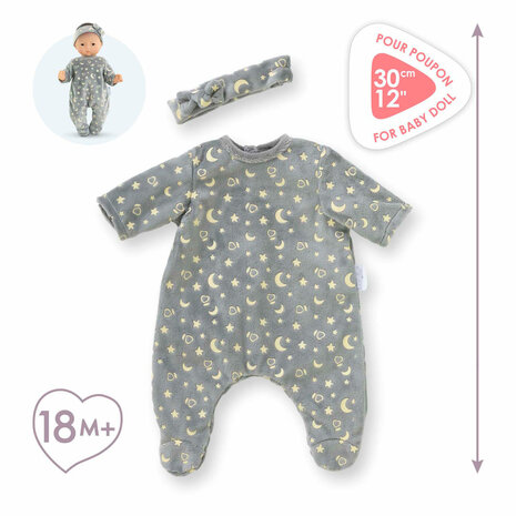 Corolle Poppen Pyjama en Hoofdband, 30cm - Glow in the Dark