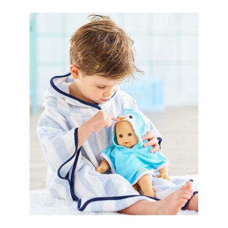 Corolle Badcape voor Babypop - Pinguin, 30cm