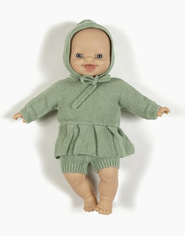 Félicie gebreide set voor Minikane Babies 28cm, Gordis 34/37cm en Cuties 36cm poppen
