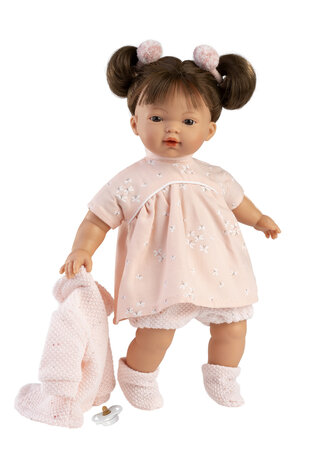 Llorens Pop Vera Llorona Met Roze jurkje 33cm Uitlopend