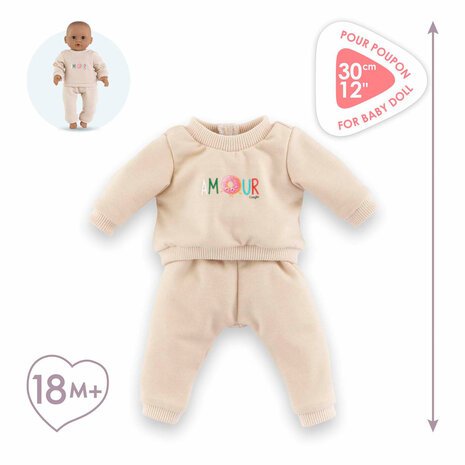 Corolle Beige Trainingspak voor Babypop, 30cm