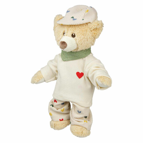 Poppenmuts Hartjesconfetti, 28-35 cm