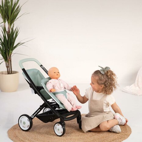 Smoby Maxi-Cosi Poppenwagen Sage voor 2 Poppen