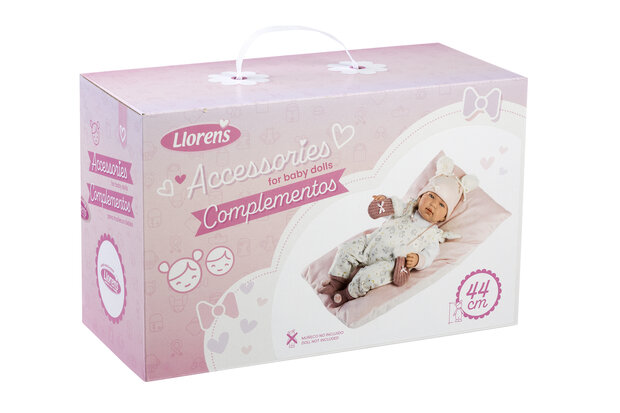 Llorens kleding en accessoires set Tina met kussen voor poppen van 44 cm