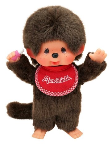 Monchhichi jongen buigbaar 20cm Photogenic serie bruin pluche