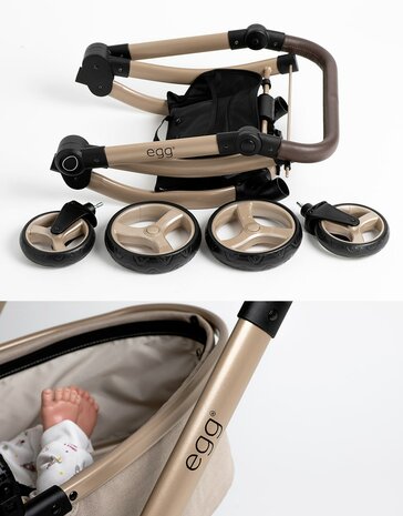 Minikane x EGG Poppenwagen 2-in-1 - Deluxe - Verstelbaar