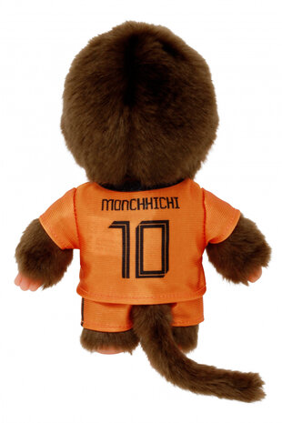 Monchhichi knuffel voetbal oranje Holland shirt 20cm jongen