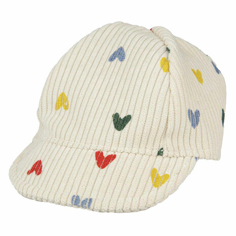 Poppenmuts Hartjesconfetti, 35-45 cm