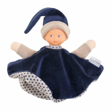 Corolle Tidoudou - Marineblauw Knuffeldoek, 17cm